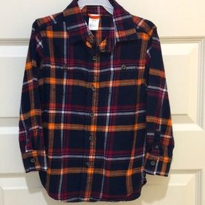Gymboree Long Sleeve Multi-Check Button-Down Shirt Sz 4